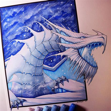 Snow Dragon Drawing By Lethalchris On Deviantart