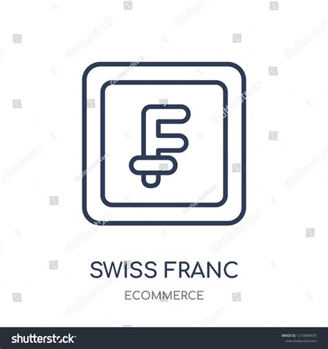 Swiss Franc Icon Swiss Franc Linear Stock Vector Royalty Free