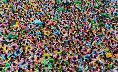 Most Crowded Swimming Pool In The World Can You See The Water