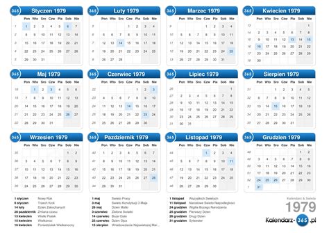 Håll dig strukturerad med kalendermallar för att skriva ut. Kalendarz 1979