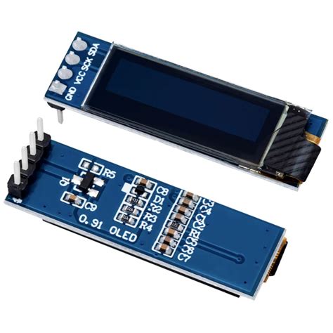 OLED дисплей 0.91 128x32 I2C желтый купить в СПб | Умные Модули - SMDX.RU