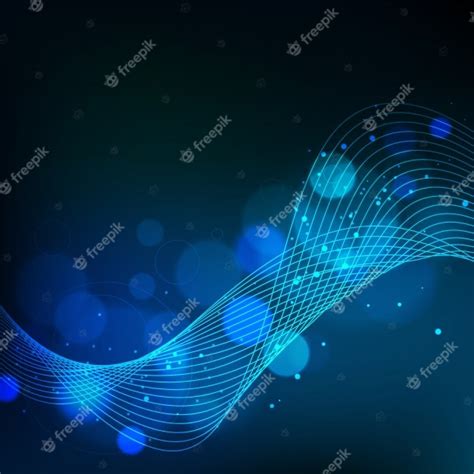 Premium Vector Flowing Blue Waves Abstract Background