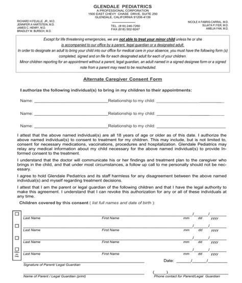 Simple Printable Caregiver Forms
