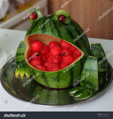 Carved Watermelon Frog From Watermelon Watermelon Carving Watermelon