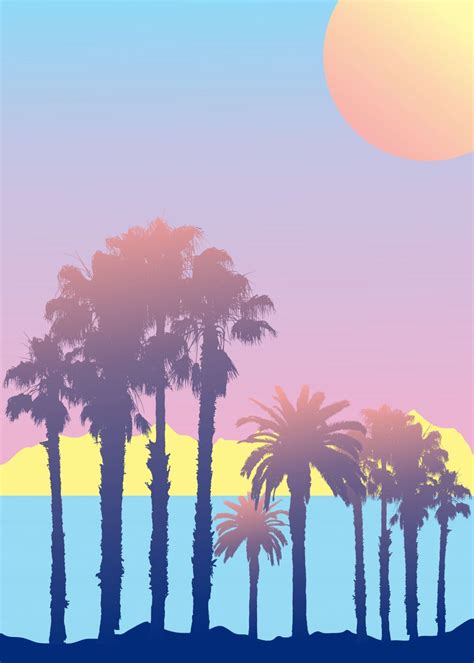 Pastel Sunset Poster By Mad Haru Displate