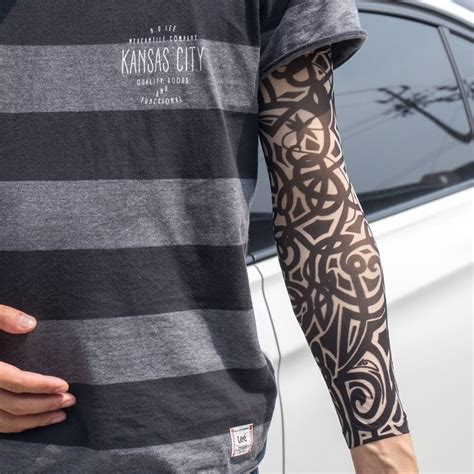 5 Pcs New Mixed 100 Nylon Elastic Fake Temporary Tattoo Sleeve Designs Body Arm Stockings Tatoo