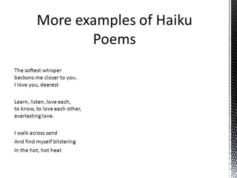 What Is A Haiku Poem A Haiku Is A Japanese Poem Which Can Also Be