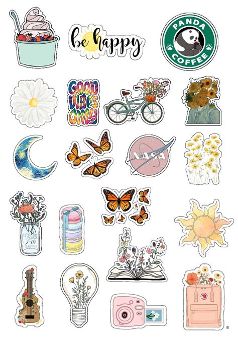 preppy stickers cute laptop stickers kawaii stickers printable planner stickers journal