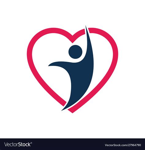 Human Love Logo Charity And Foundation Logo Vector Image