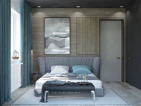 25 Beautiful Examples Of Bedroom Accent Walls That Use Slats To Look