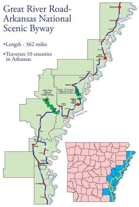 Great River Road Arkansas National Scenic Byway Encyclopedia Of Arkansas