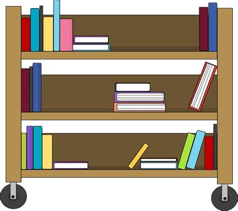 Library Books Returns Cart Clipart Free