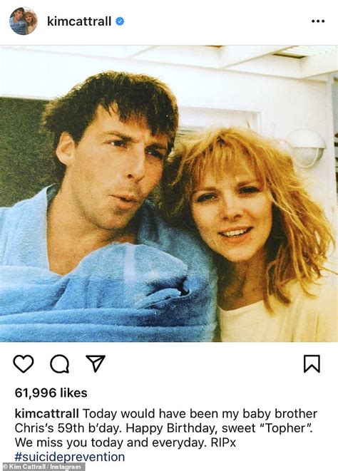 Kim Cattrall Remembers Brother Chris Cattrall On What Wouldve Been His