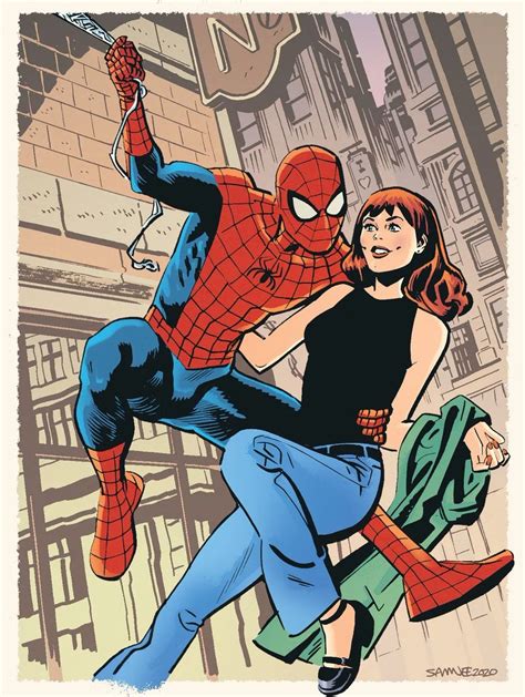 Spidey Hits The Jackpot On Twitter Spidey And Mj Art By Chris Samnee