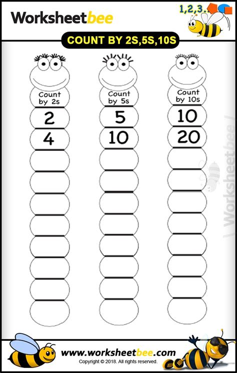 Counting By 2 5 10 Worksheets Worksheetscity