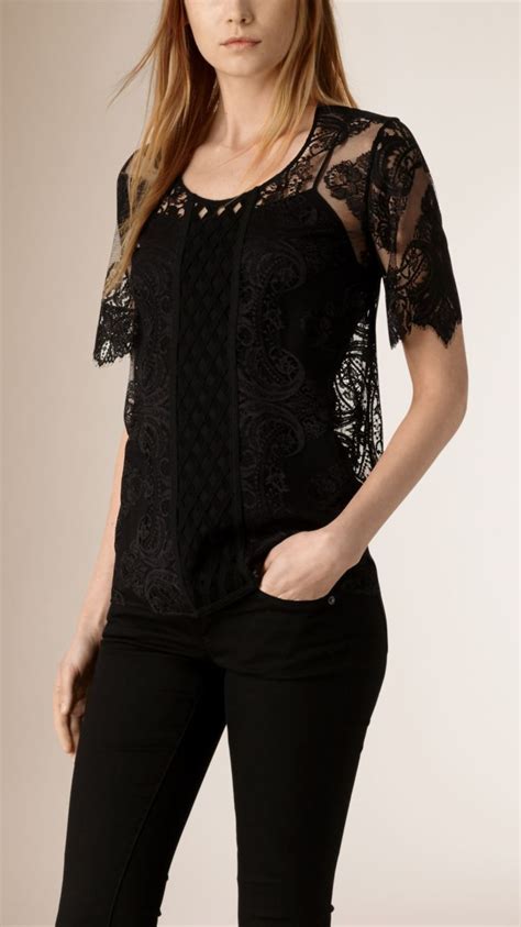 French Lace Scallop Sleeve Top Clothes For Women Fashion Lace