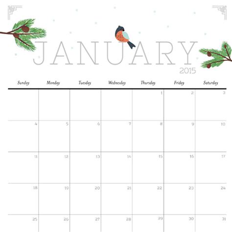 Cute And Crafty Printable Calendar