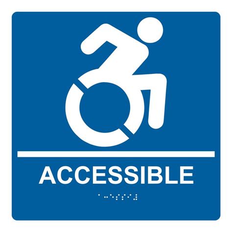 Accessible Braille Sign With Dynamic Accessibility Symbol Rre 190r 99
