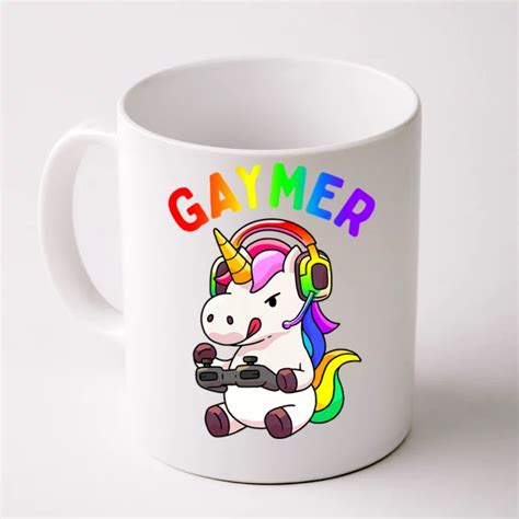 Gaymer Gay Pride Flag Lgbt Gamer Lgbtq Gaming Unicorn T Front And Back