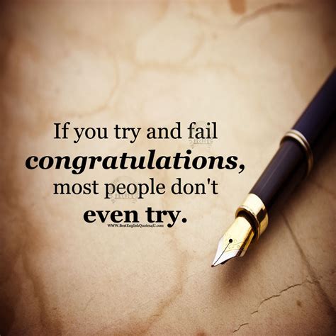 If You Try And Fail Congratulations Most Best English Quotes And