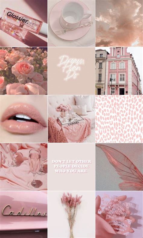 Light Pink Aesthetic Wallpaper Mood Vision Board Pink Collages