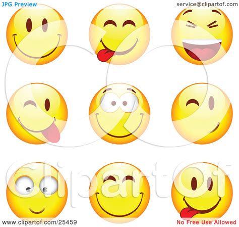 Clipart Illustration Of A Group Of Smiling Teasing Laughing Grinning