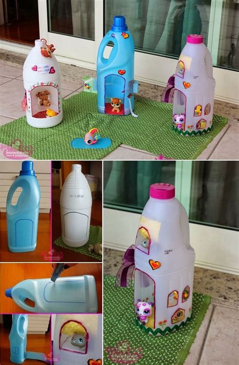Make A Plastic Bottle Doll House For Your Daughter ~ Diy Crafts