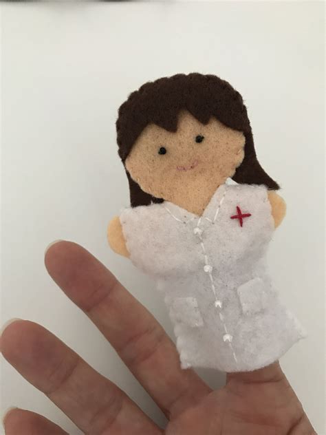 Nurse Finger Puppet Doctor Finger Puppet Poupee Waldorf