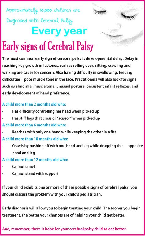 Early Signs of Cerebral Palsy, Early diagnosis helps early interventions. | Signs of cerebral 