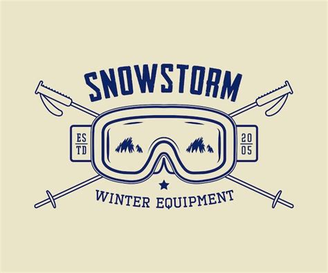 Premium Vector Vintage Winter Sport Or Winter Equipment Logo Emblem