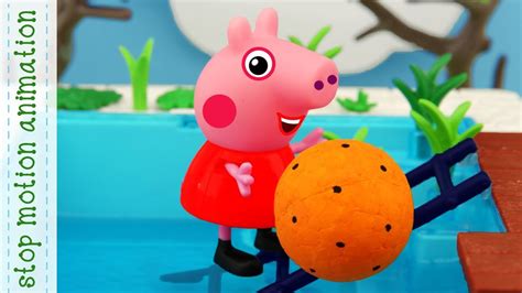 Ball In The Pool Peppa Pig Saves The Ball Youtube
