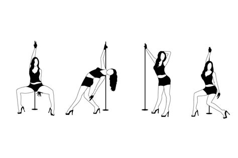 women dancing silhouette set pre designed illustrator graphics ~ creative market