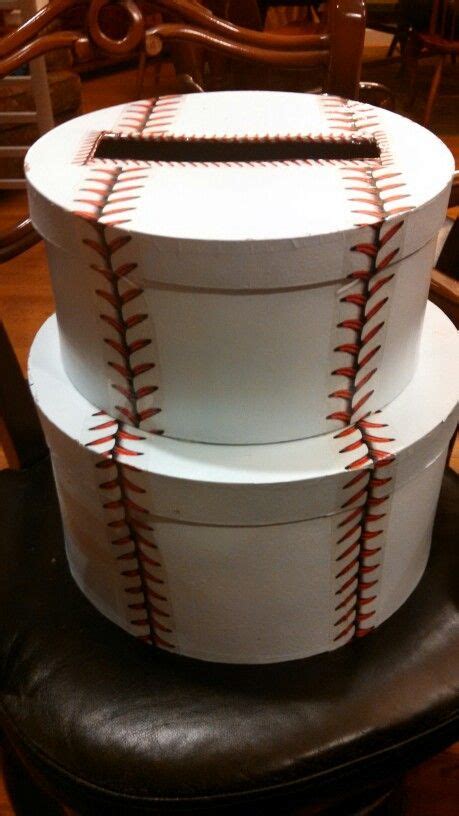 I had some questions on dimensions for the box in a card idea. Baseball gift card box is two craft boxes painted white ...