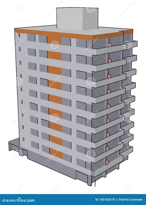 Apartment Buildings Illustration Vector Stock Vector Illustration