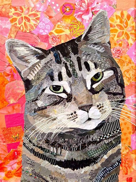 Cat Collage Collage Art Projects Collage Portrait Paper Collage Art
