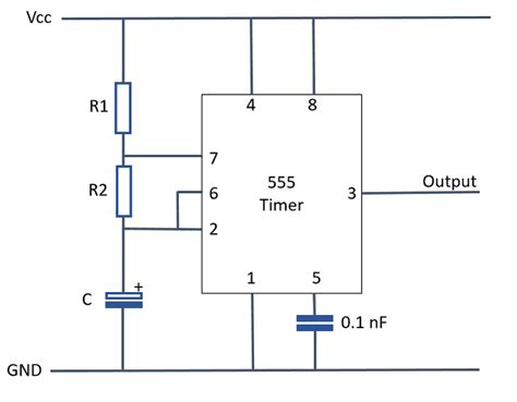 Schematic 555 Timer Circuit Diagram 555 Timer Tutorialspoint 555