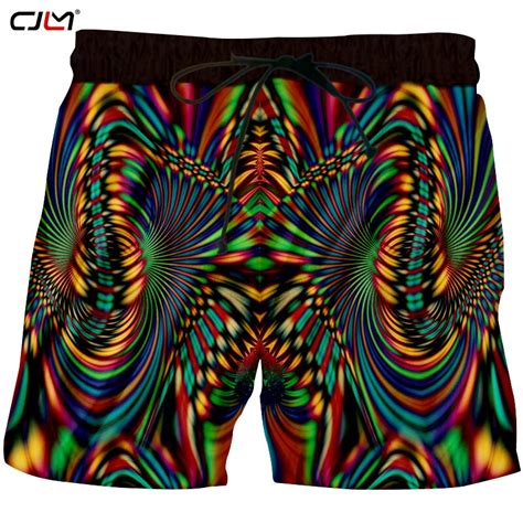 Cjlm Man New Hipster Shorts Mens Colored Creative Design 3d Full