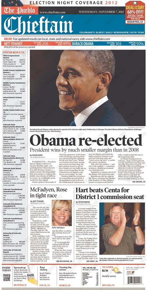 President Obama Re Election Newspapers Gallery One The Museum Of