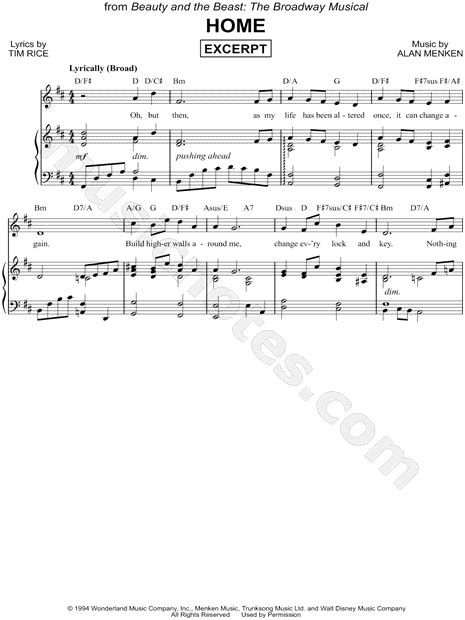 Information about eddie perfect's broadway musical, beetlejuice, including news and gossip, production information, synopsis, musical numbers, sheetmusic who starred in the original cast? "Home Excerpt" from 'Beauty and the Beast: The Broadway ...