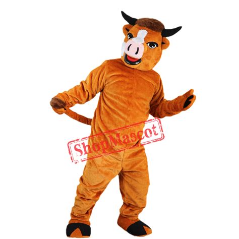 Custom Brwon Cattle Mascot Costume Adult Size Cattle Costume