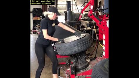 Hot Girl Mechanic Changing Tires Youtube
