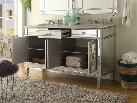 Check out our extensive range of bathroom sink vanity units and bathroom vanity units. 60" All-mirrored Reflection Ashlia Double sink Bathroom ...