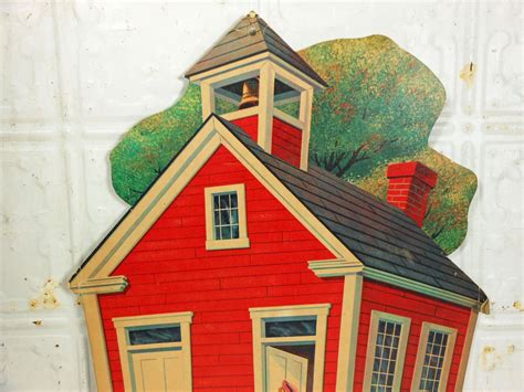 Vintage Little Red Schoolhouse Diecut Classroom Decoration Etsy