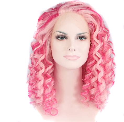 Pink Curly Wigs Hairturners