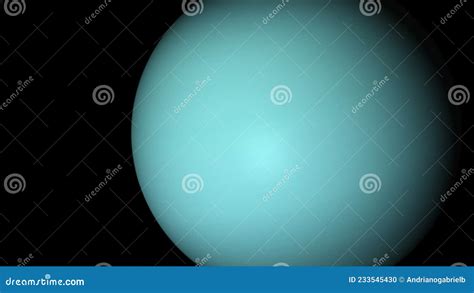 Concept 6 Ur1 View Of The Realistic Planet Uranus With Rings Stock