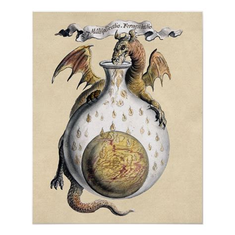 Dragons Crucible Of Alchemy Poster In 2020 Rosicrucian