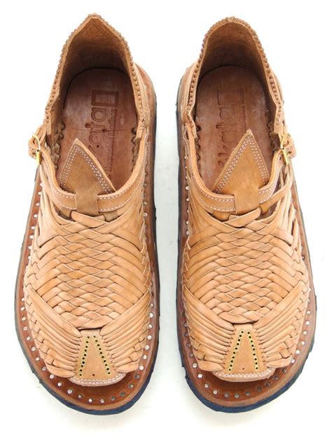 úkata “cien Clavos” By Huaraches Martínez Leather Sandals Woven