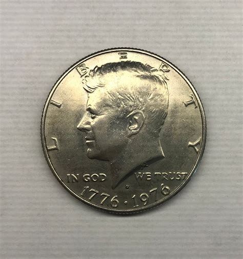 1776 1976 Kennedy Bicentennial Silver Half Dollar D Mint Mark Etsy