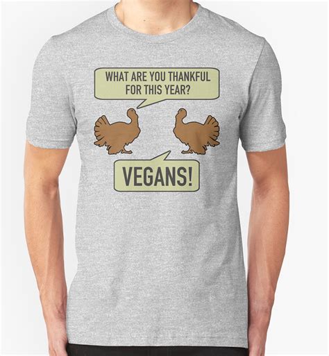 Vegan T Shirt Turkey Chicken Funny Slogan Healthy Eating Birthday T