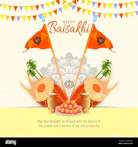 Vector Illustration Of Happy Baisakhi Celebration Vaisakhi Also Known